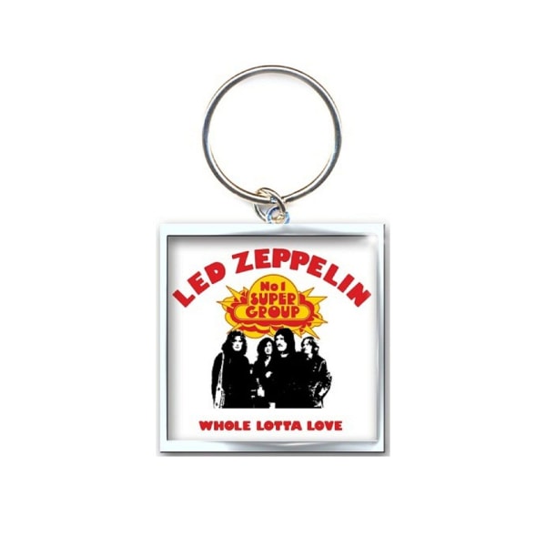 Led Zeppelin Whole Lotta Love Photo Print Nyckelring One Size Whit White/Red/Silver One Size