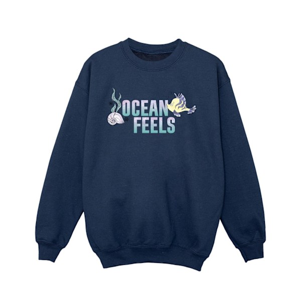 Disney Girls The Little Mermaid Ocean Sweatshirt 9-11 år Marinblå Navy Blue 9-11 Years