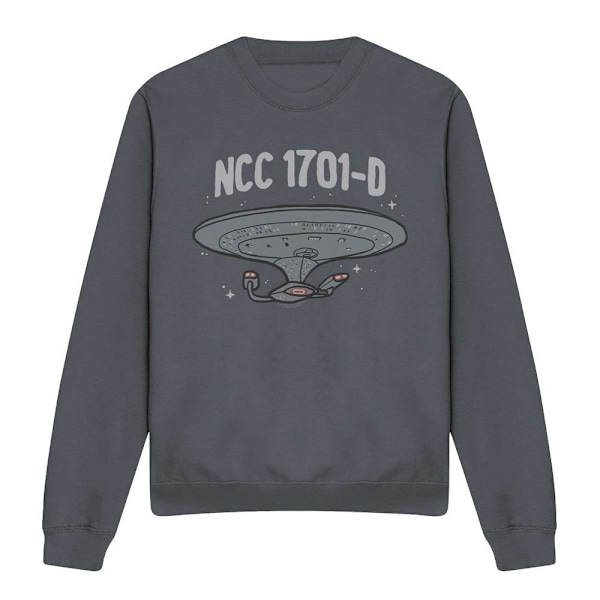 Star Trek Unisex Vuxen The Next Generation Sweatshirt S Charcoa Charcoal S