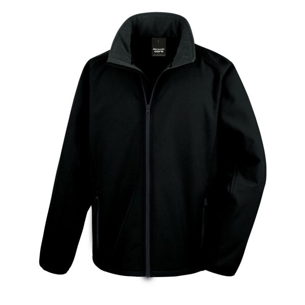 Result Core Mens Printable Soft Shell Jacket S Svart Black S
