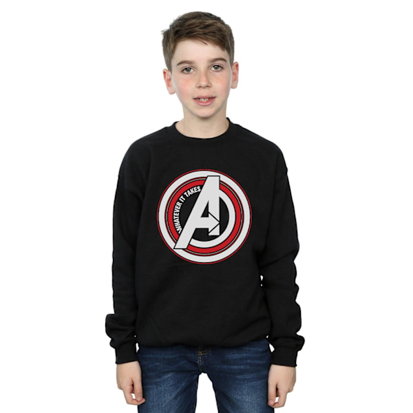 Marvel Boys Avengers Endgame Whatever It Takes Symbol Sweatshirt Black 9-11 Years