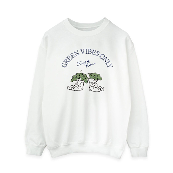 Disney Dam/Kvinnor Chip ´n Dale Green Vibes Only Sweatshirt M White M