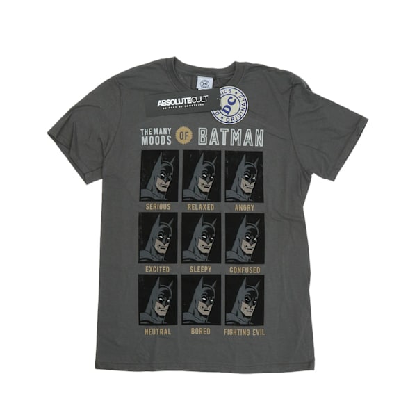 DC Comics The Many Moods Of Batman T-shirt M Charcoal Charcoal M