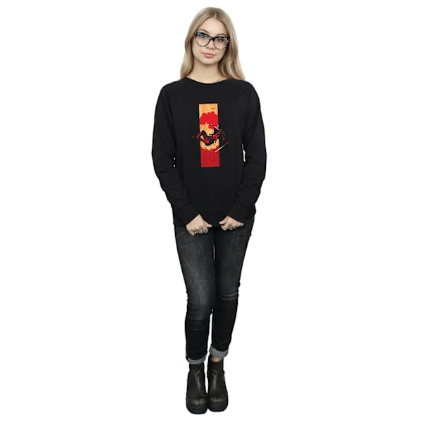 Marvel Dam/Kvinnor Deadpool Blood Strip Sweatshirt L Svart Black L