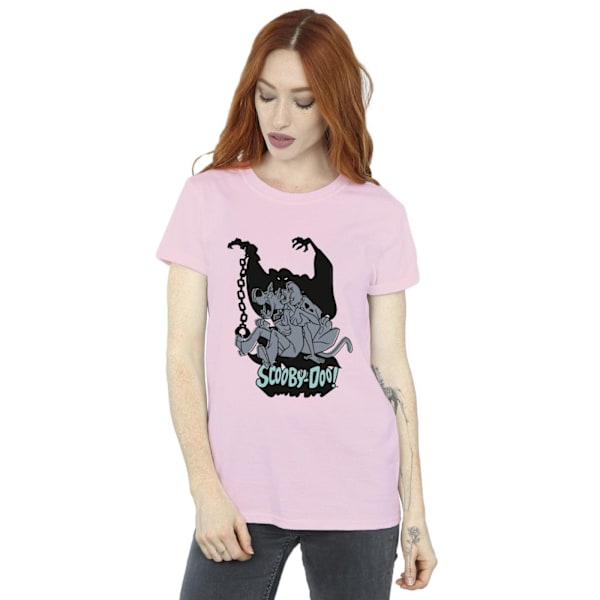 Scooby Doo Dam/Damer Rädd Hopp Bomull Pojkvän T-shirt X Baby Pink XL