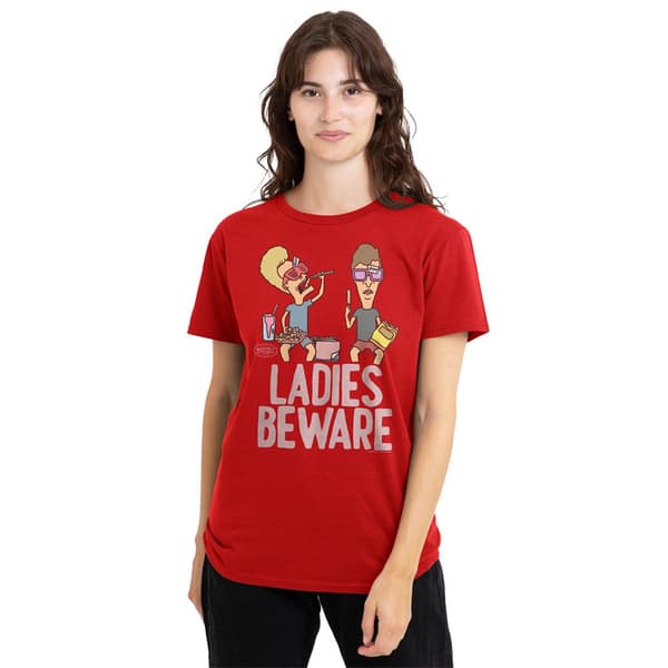 Beavis & Butthead Dam/Dam Beware T-shirt M Röd Red M