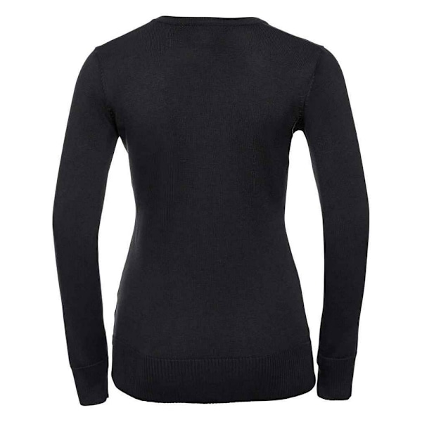 Russell Collection Dam/Dam Cotton Acrylic V-hals Sweatshirt Black 18 UK