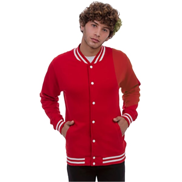 Awdis Adults Unisex College Varsity Jacka S Fire Red Fire Red S