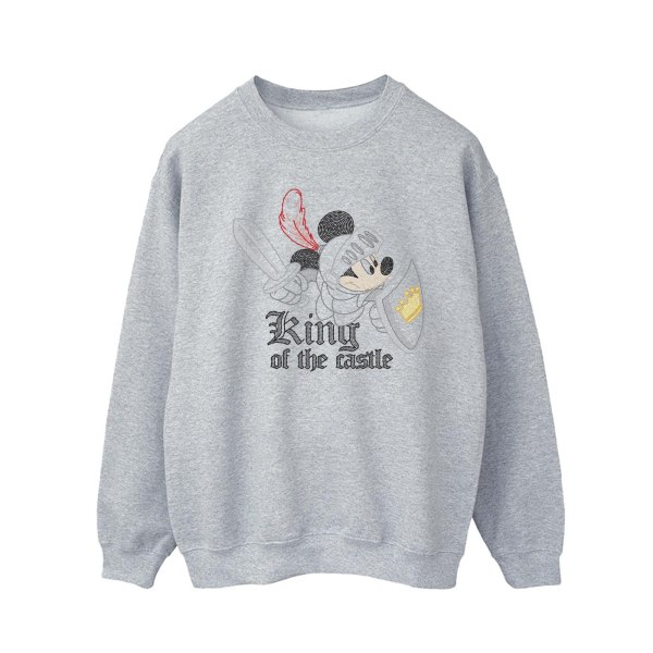 Disney Herr Musse Pigg King Of The Castle Sweatshirt XXL Spor Sports Grey XXL