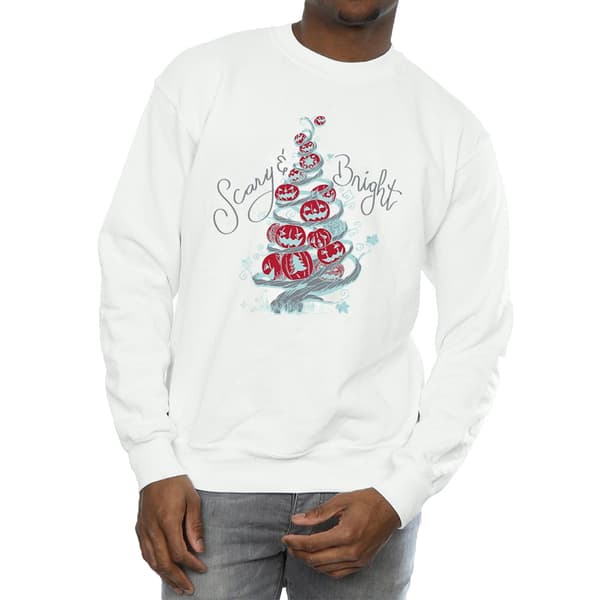 Disney Herr The Nightmare Before Christmas Scary & Bright Sweatshirt White M