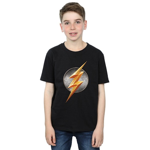 DC Comics Boys Justice League Movie Flash Emblem T-Shirt 12-13 Black 12-13 Years