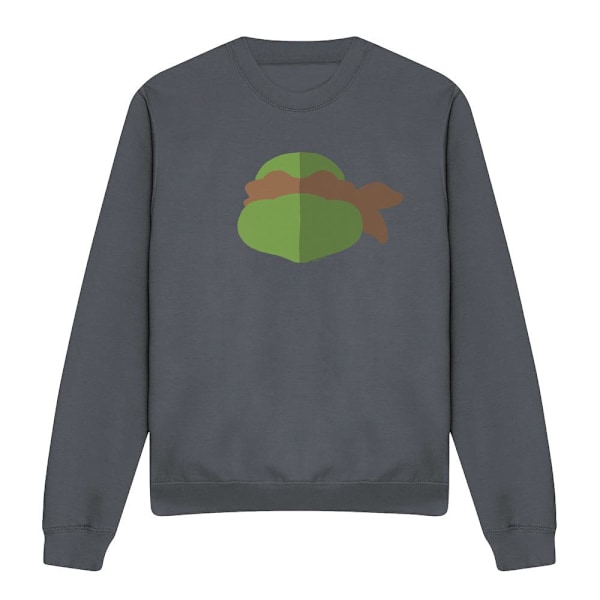 Teenage Mutant Ninja Turtles Unisex Vuxen Michelangelo Ansikte Tröja Charcoal L