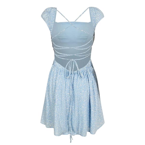 Jack Wills Dam/Dam Gathered Miniklänning 14 UK Blå Blue 14 UK