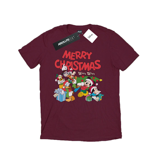 Disney Mens Mickey And Friends Winter Wishes T-Shirt L Sports G Sports Grey L