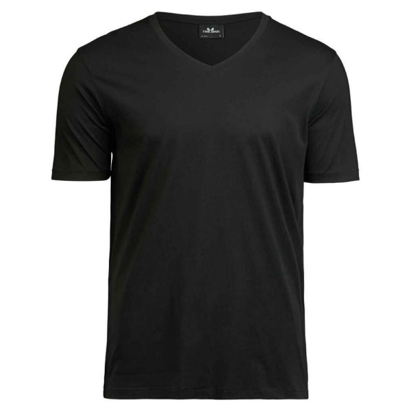 Tee Jays Herr Lyxig V-ringad T-shirt S Svart Black S