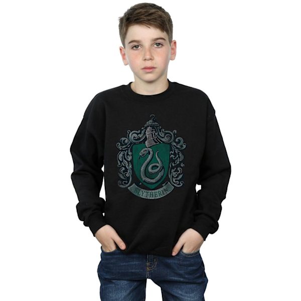 Harry Potter Pojkar Slytherin Bomullströja 7-8 År Svart Black 7-8 Years