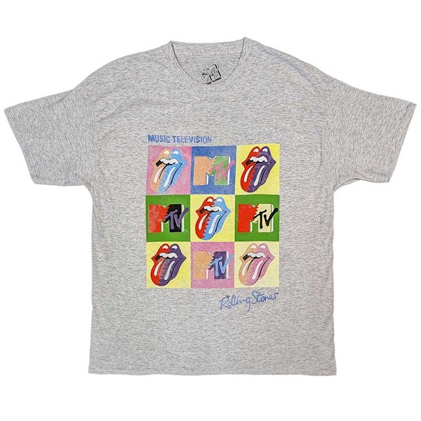 MTV Unisex Vuxen Warhol Squares The Rolling Stones T-Shirt L Grå Grey L