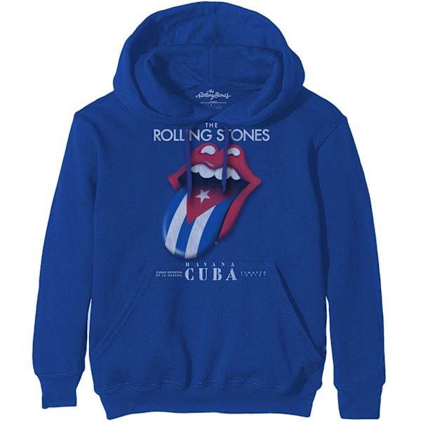 The Rolling Stones Unisex Adult Havana Cuba Pullover Hoodie S B Blue S