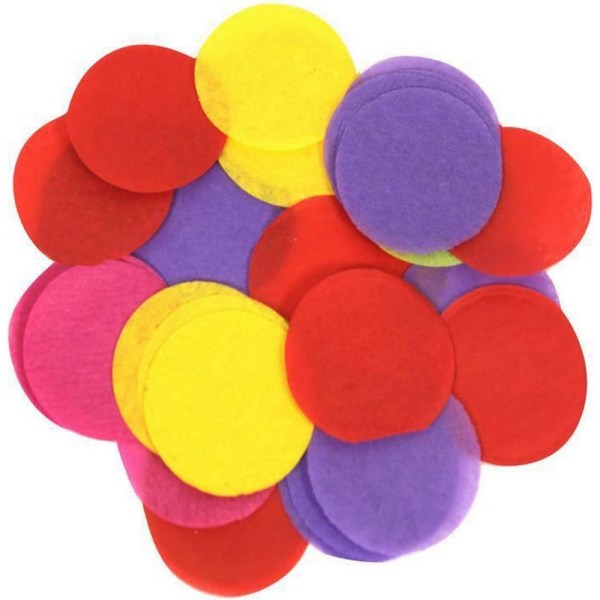 Oaktree silkespapper rund konfetti One Size Flerfärgad Multicoloured One Size