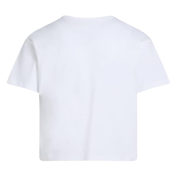 Calvin Klein Flickor Glitter Logotyp Rundhalsad T-shirt 2 År Vit White 2 Years