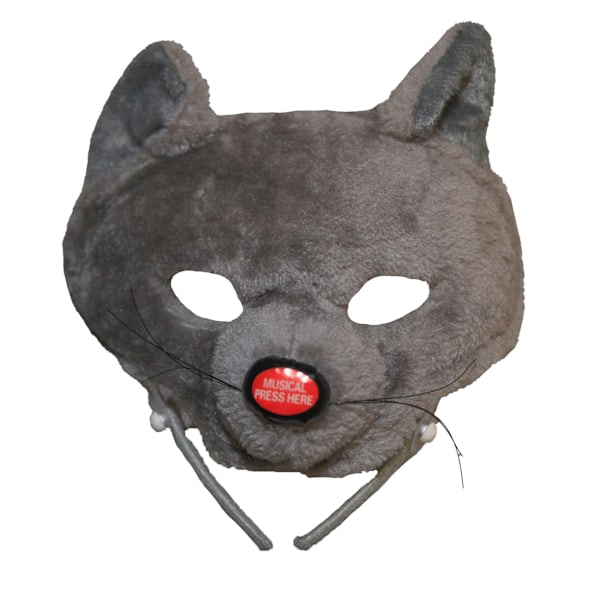 Bristol Novelty Unisex Vuxenråttmask med ljud En storlek Mörk Dark Grey One Size