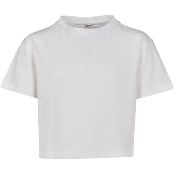 Bygg ditt varumärke Flickor Beskuren T-shirt 11-12 år Vit White 11-12 Years