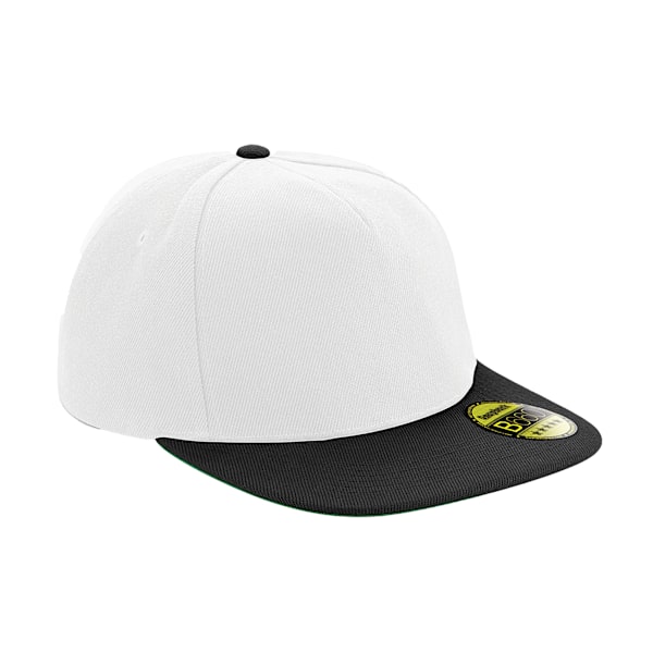 Beechfield Unisex Vuxen Original Flat Peak Snapback Cap One Size White/Black One Size