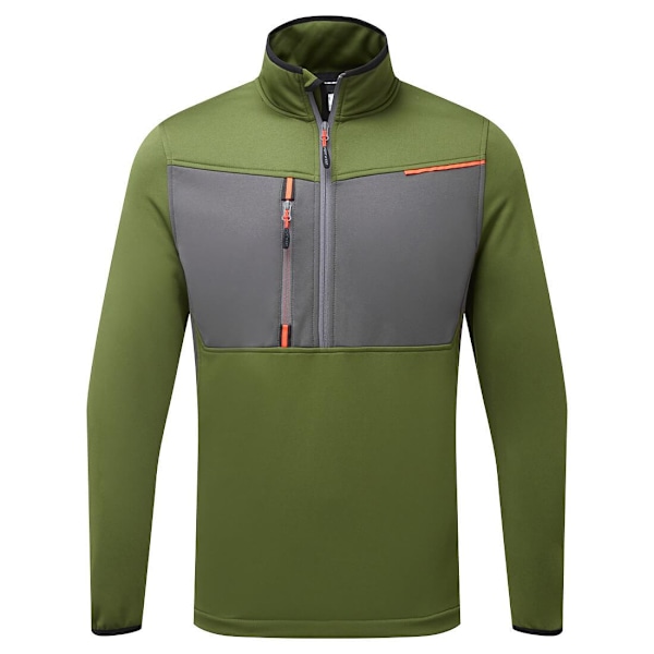 Portwest Herr WX3 Halv Zip Fleece Top XXL Olivgrön Olive Green XXL