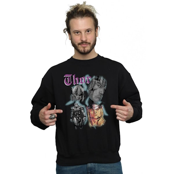 Marvel Herr Thor Homage Sweatshirt 3XL Svart Black 3XL
