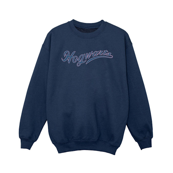 Harry Potter Pojkar Hogwarts Skrivande Sweatshirt 9-11 År Marinblå B Navy Blue 9-11 Years