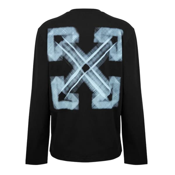 Off White Herr Bomull Rundhalsad Regular T-shirt L Svart/Aqua Black/Aqua L