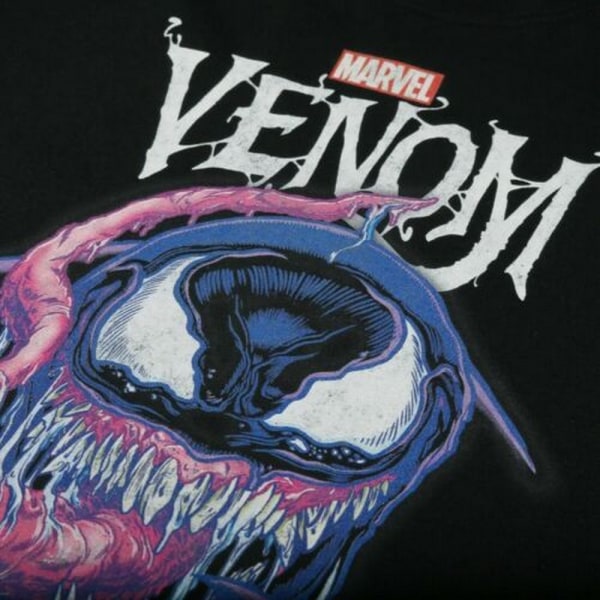 Venom Mens Grin Logo Långärmad T-shirt M Svart/Blå/Vit Black/Blue/White M