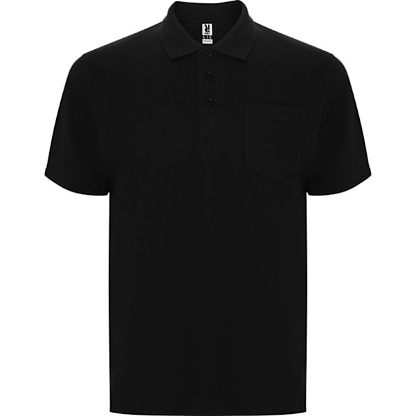 Roly Unisex Vuxen Centauro Premium Kortärmad Poloskjorta S S Solid Black S
