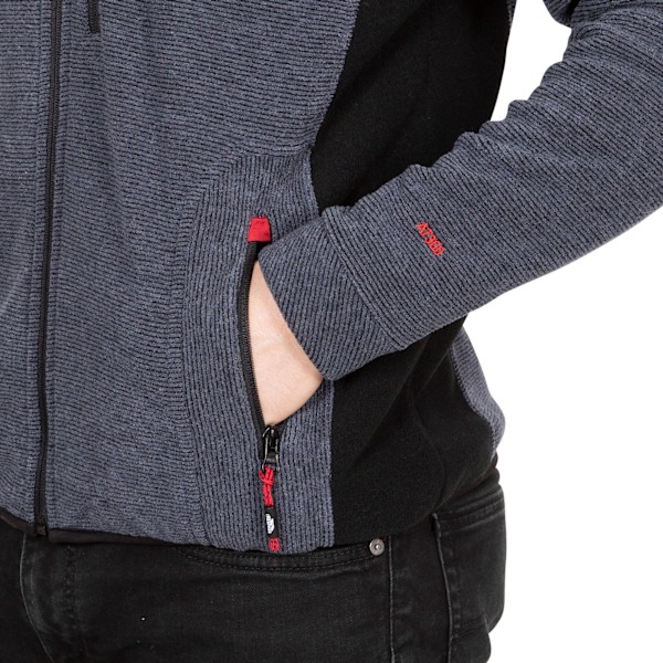 Trespass Jynx Fleecejacka med dragkedja för män, XL, marinblå randig Navy Stripe XL
