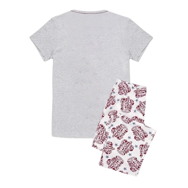 Harry Potter Dam/Dam Gryffindor Lång Pyjamas Set L Grå/Vit Grey/White/Maroon L