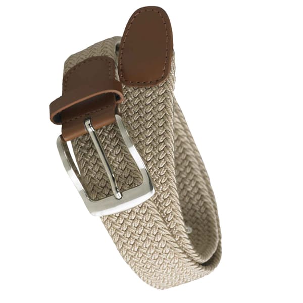 Duke D555 Frank Flätad Stretch Bälte S/M Sten Stone S/M
