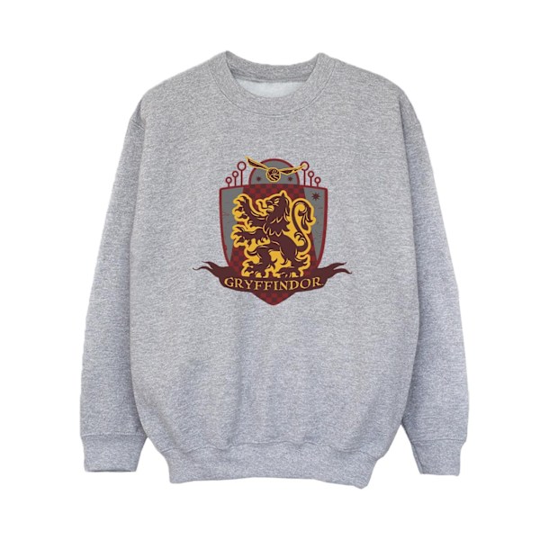 Harry Potter Pojkar Gryffindor Bröstmärke Sweatshirt 9-11 År Sports Grey 9-11 Years