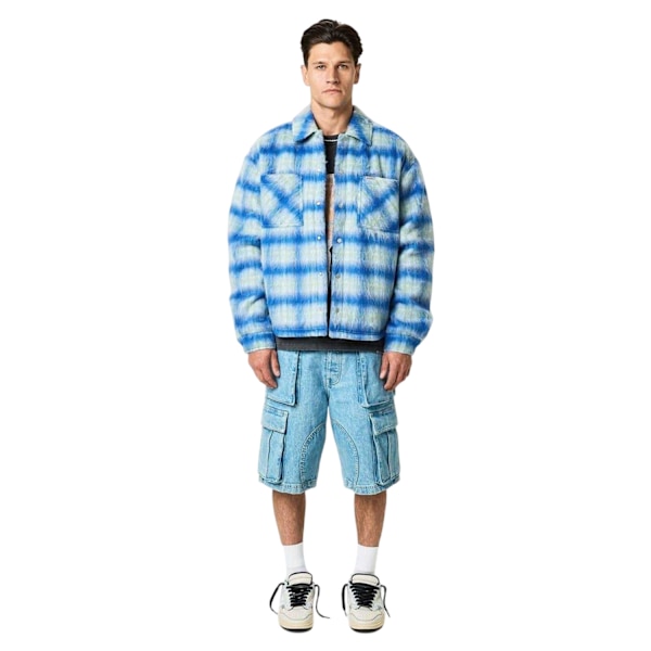 Represent Herr Texturerad Polyester Overshirt M Elektrisk Blå Electric Blue M