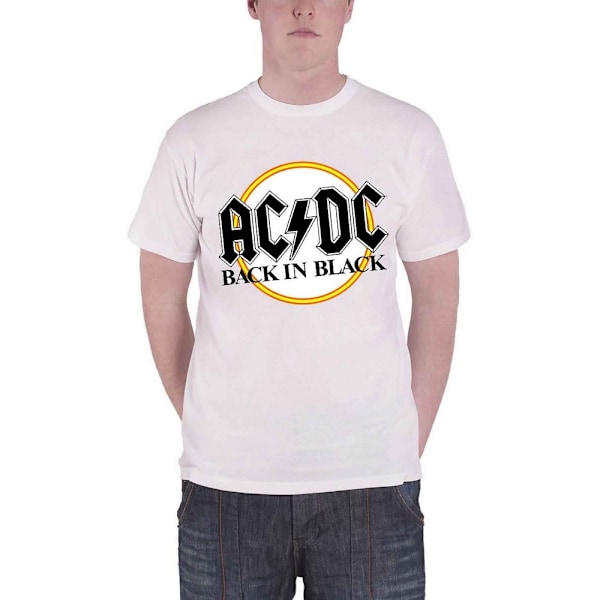 AC/DC Unisex Vuxen Back In Black T-Shirt L Vit White L