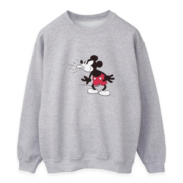 Disney Mickey Mouse Tongue Sweatshirt dam/dam L Heather G Heather Grey L