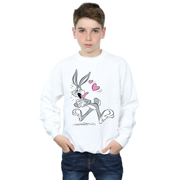 Looney Tunes Pojkar Bugs Bunny In Love Sweatshirt 7-8 År Vit White 7-8 Years