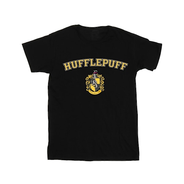 Harry Potter T-shirt för flickor med Hufflepuff-vapnet i bomull, 9-11 år, B Black 9-11 Years