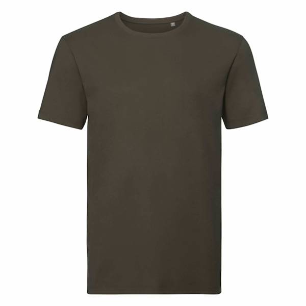 Russell Herr T-shirt med kort ärm i ekologisk bomull 3XL Mörk oliv Dark Olive 3XL