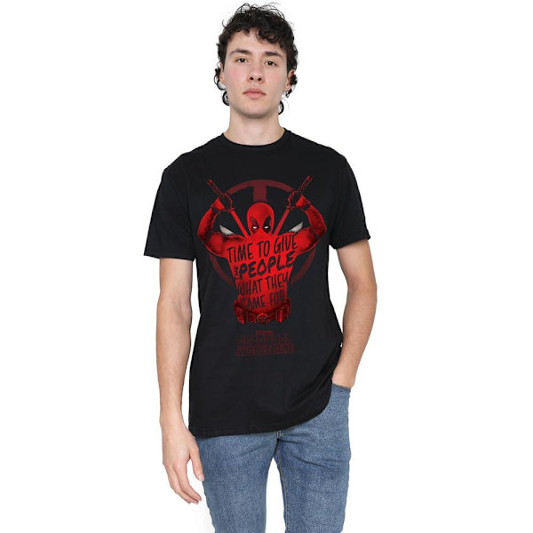 Deadpool & Wolverine Herr Give The People Deadpool T-Shirt L Blå Black L
