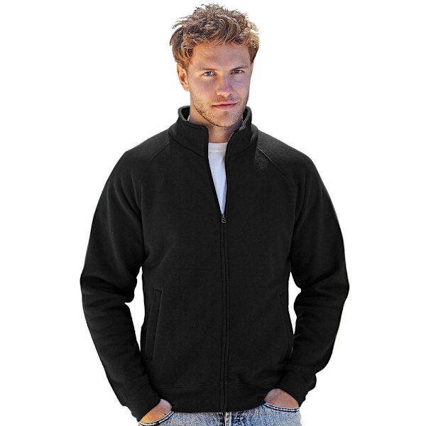 Fruit Of The Loom Premium 70/30 Full Zip Sweatshirt Jacka för Herr Black M