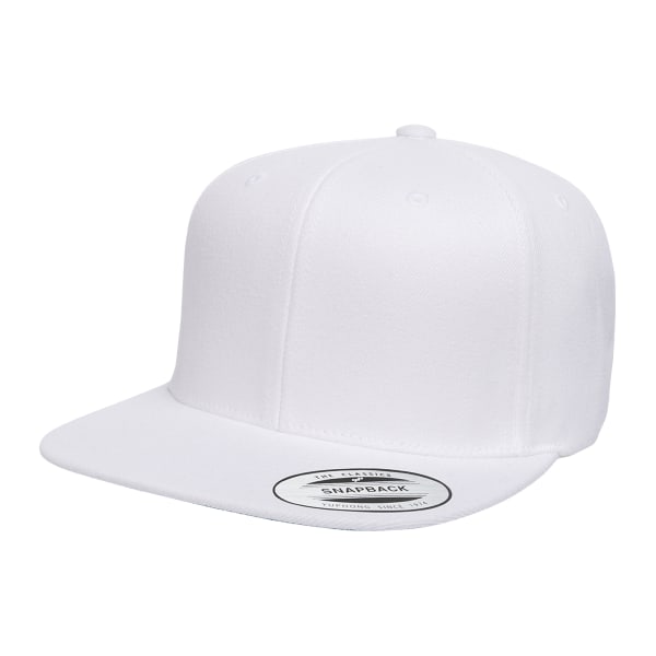 Yupoong Mens The Classic Premium Snapback Cap One Size Vit White One Size