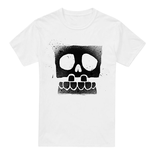 SvampBob Fyrkant Herr T-shirt med Döskalle Spray 3XL Vit White 3XL
