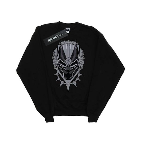 Marvel Boys Black Panther Head Sweatshirt 5-6 år Svart Black 5-6 Years