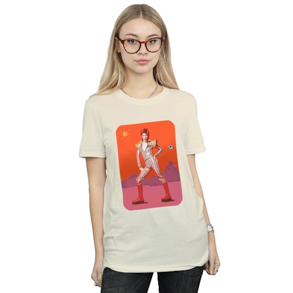 David Bowie Dam/Damer On Mars Bomull Boyfriend T-shirt M Sand Sand M