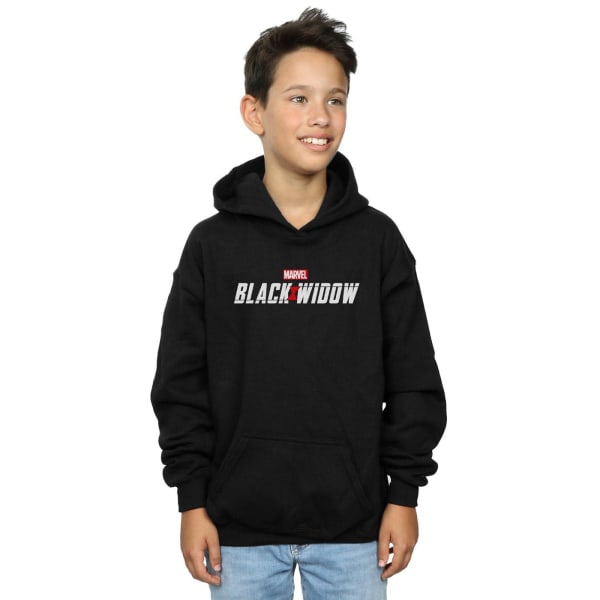 Marvel Boys Black Widow Movie Logo Hoodie 12-13 Years Black Black 12-13 Years